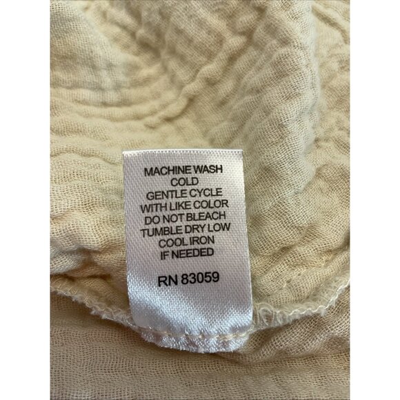 Anthropologie DREW Gauze tank Ivory midi dress size LG flowy lightweight neutral - Picture 10 of 11